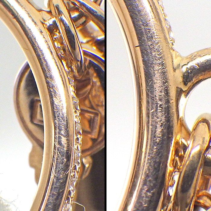 Hermes Ring Kelly Clochette PM Key Lock Points Half Circle Diamond Total 18k — view 5
