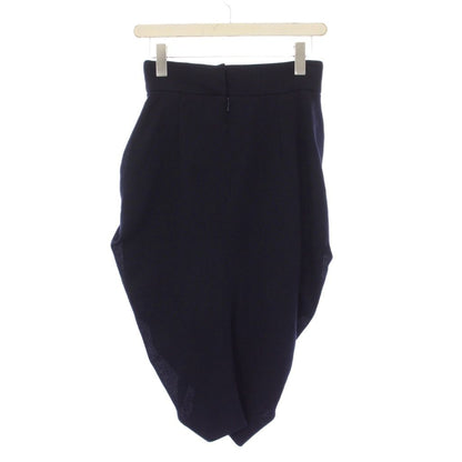Chanel Transformed Skirt Knee Length CC Logo Button 36 Navy — view 2