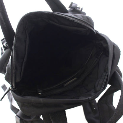Prada Nylon Backpack Triangular Plate Black an — view 5