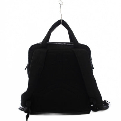 Prada Nylon Backpack Triangular Plate Black an — view 3