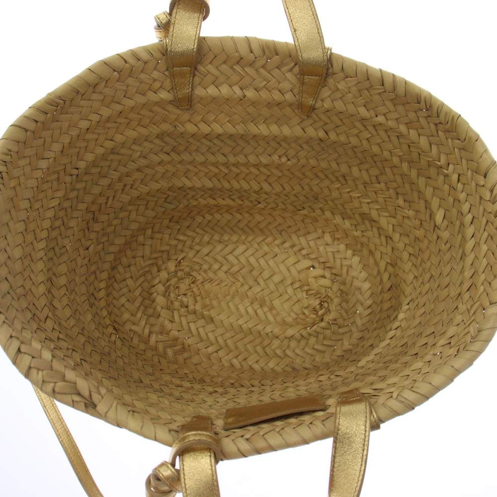 Celine Teen Triomphe Basket Tote Shoulder Bag 2-Way Beige an — view 5