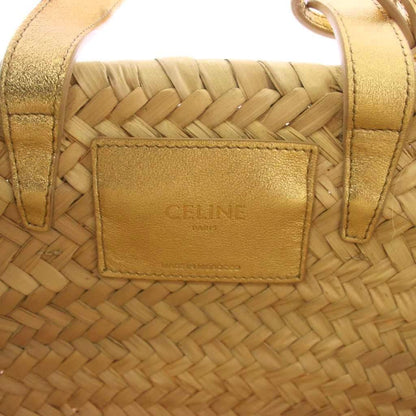 Celine Teen Triomphe Basket Tote Shoulder Bag 2-Way Beige an — view 7