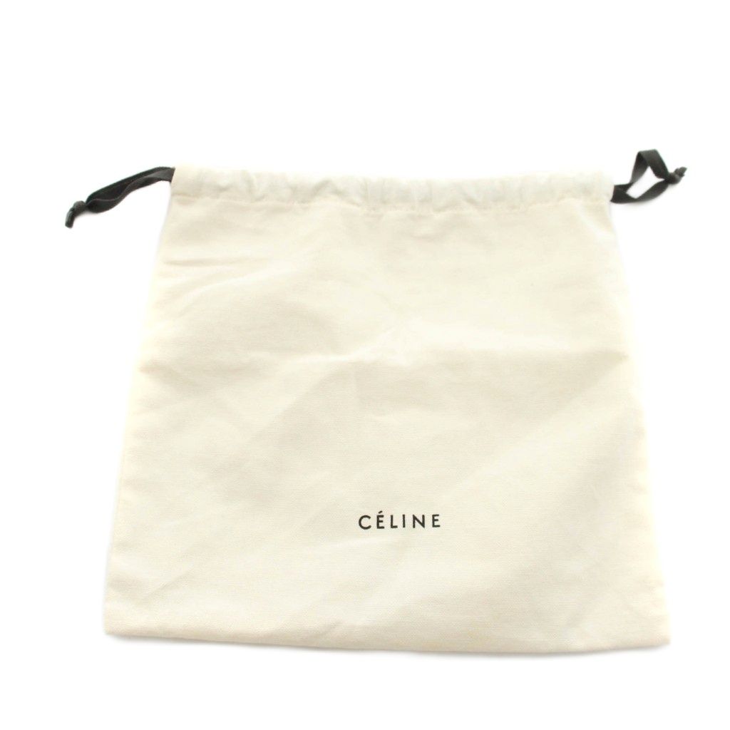 Celine Trio Small Shoulder Bag Leather Black YM — view 9