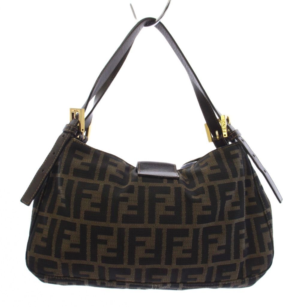 Fendi Zucca Pattern Mamma Bucket Handbag Brown an OH — view 2