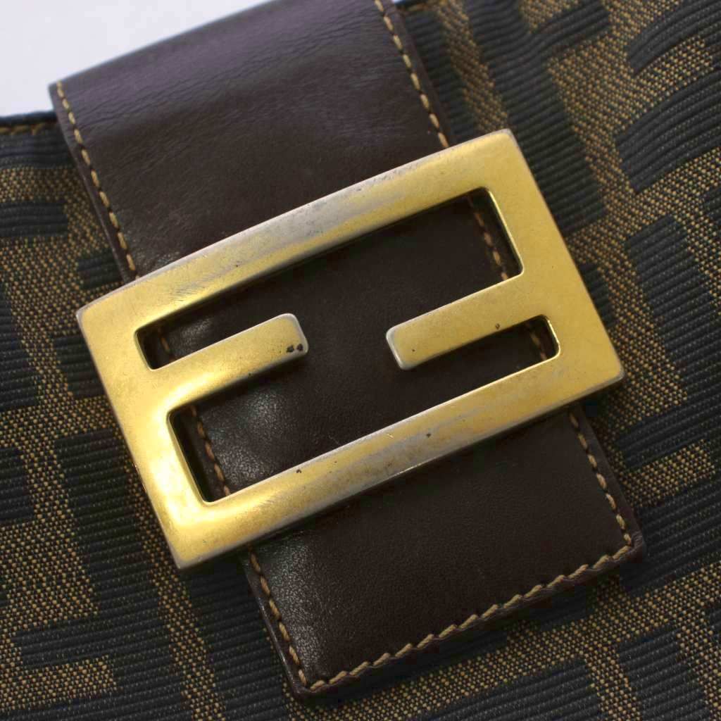 Fendi Zucca Pattern Mamma Bucket Handbag Brown an OH — view 7
