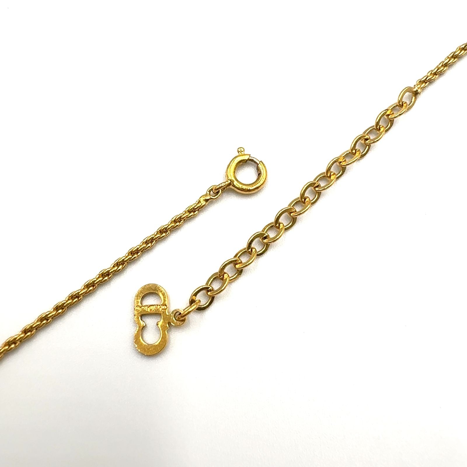 Dior CD Logo Twisted Circle Gold Plated Necklace — view 8