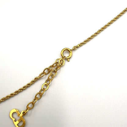 Dior CD Logo Twisted Circle Gold Plated Necklace — view 7