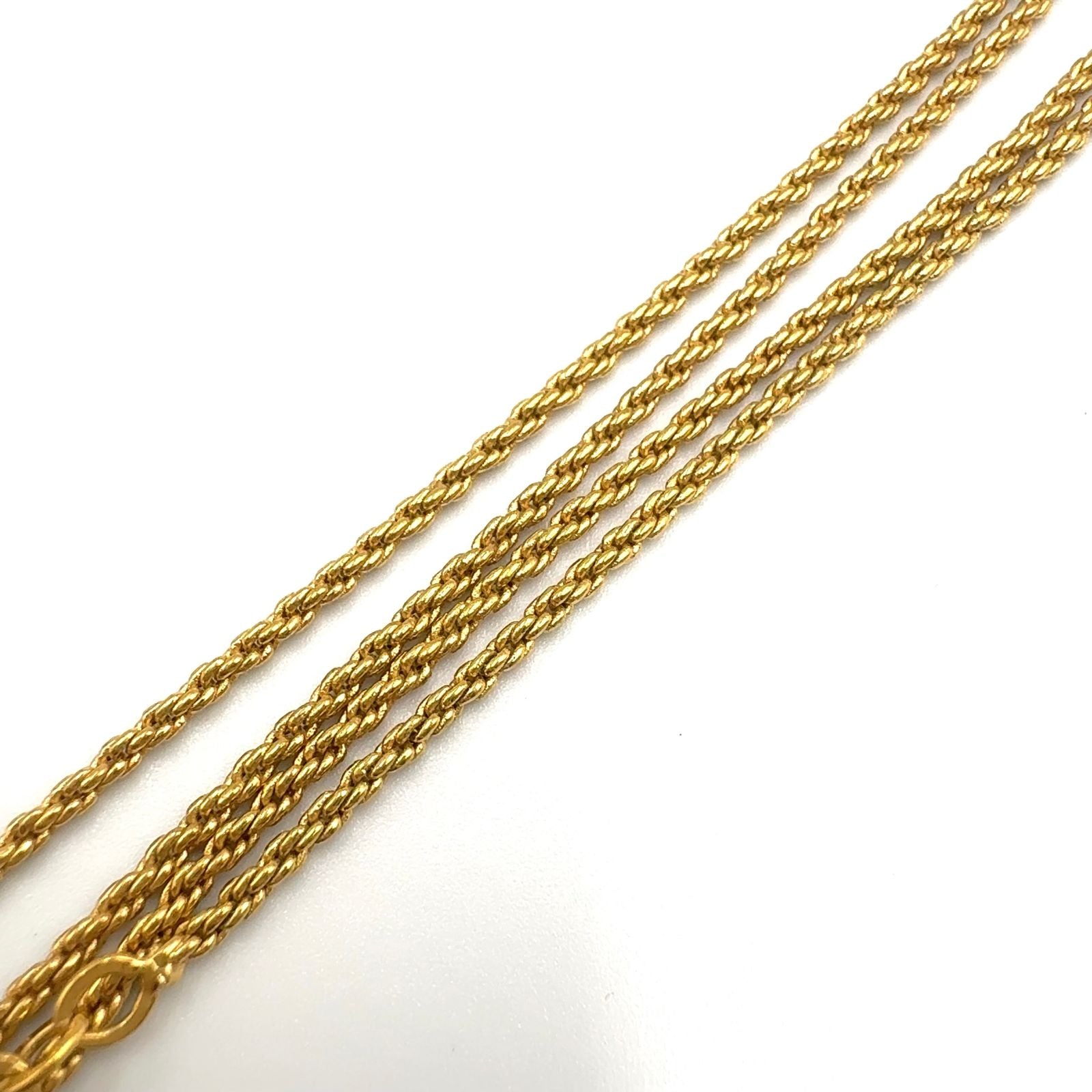 Dior CD Logo Twisted Circle Gold Plated Necklace — view 6