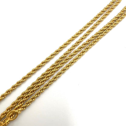 Dior CD Logo Twisted Circle Gold Plated Necklace — view 6