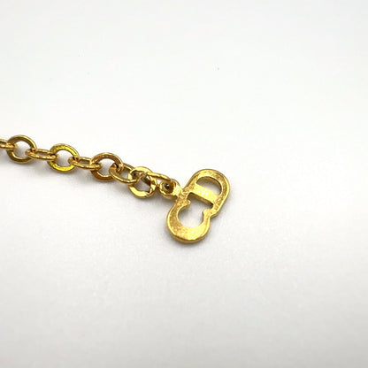 Dior CD Logo Twisted Circle Gold Plated Necklace — view 4