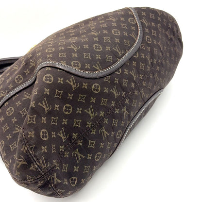 Louis Vuitton Elegance Monogram Idylle Leather Canvas Dark Brown Handbag Gold — view 8
