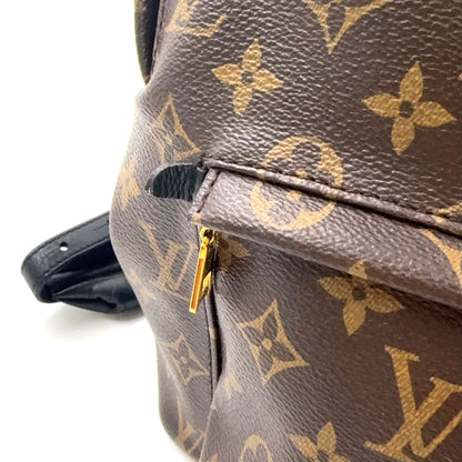 Louis Vuitton Palm Springs Backpack MM Monogram Leather Brown Gold — view 8