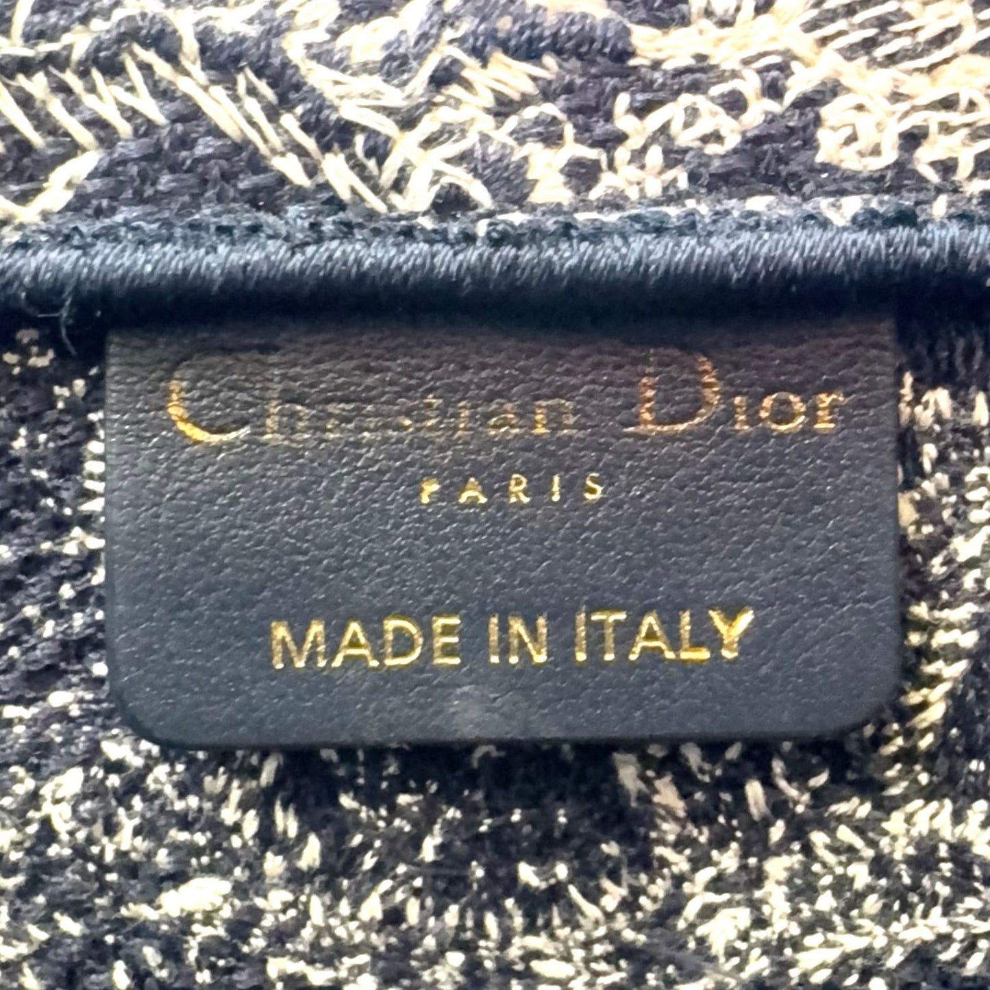 Dior Book Tote Toile de Jouy Reverse Embroidery Canvas Dark Navy — view 4