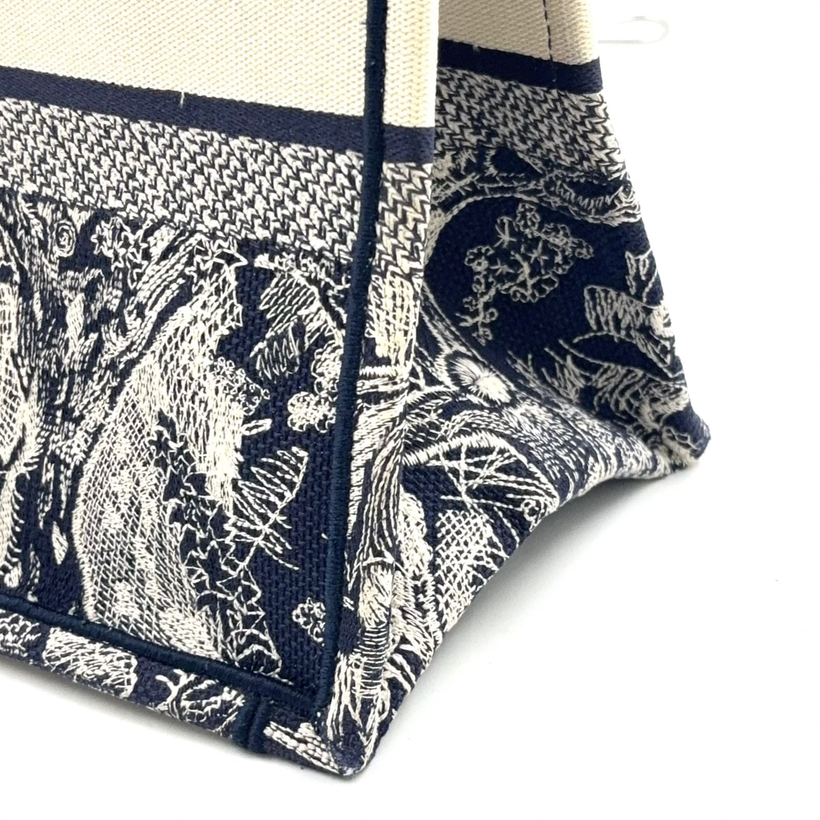 Dior Book Tote Toile de Jouy Reverse Embroidery Canvas Dark Navy — view 8