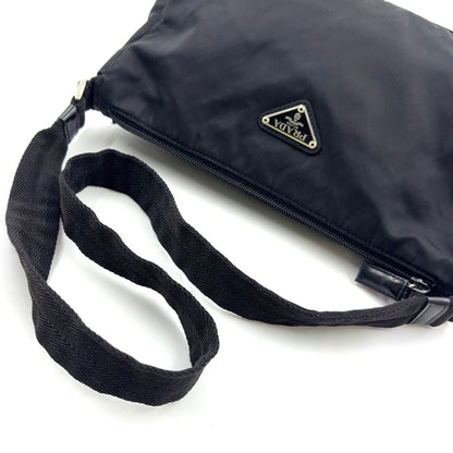 Prada Nylon Black Shoulder Bag Silver — view 7