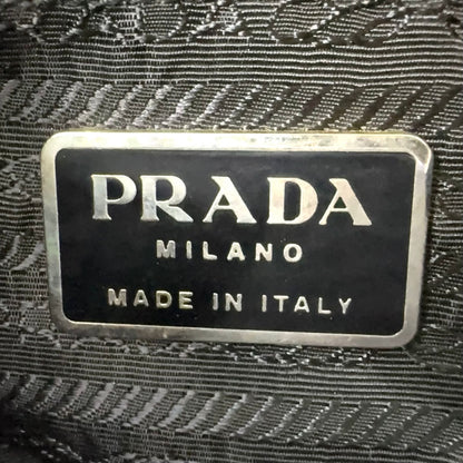 Prada Nylon Black Shoulder Bag Silver — view 4