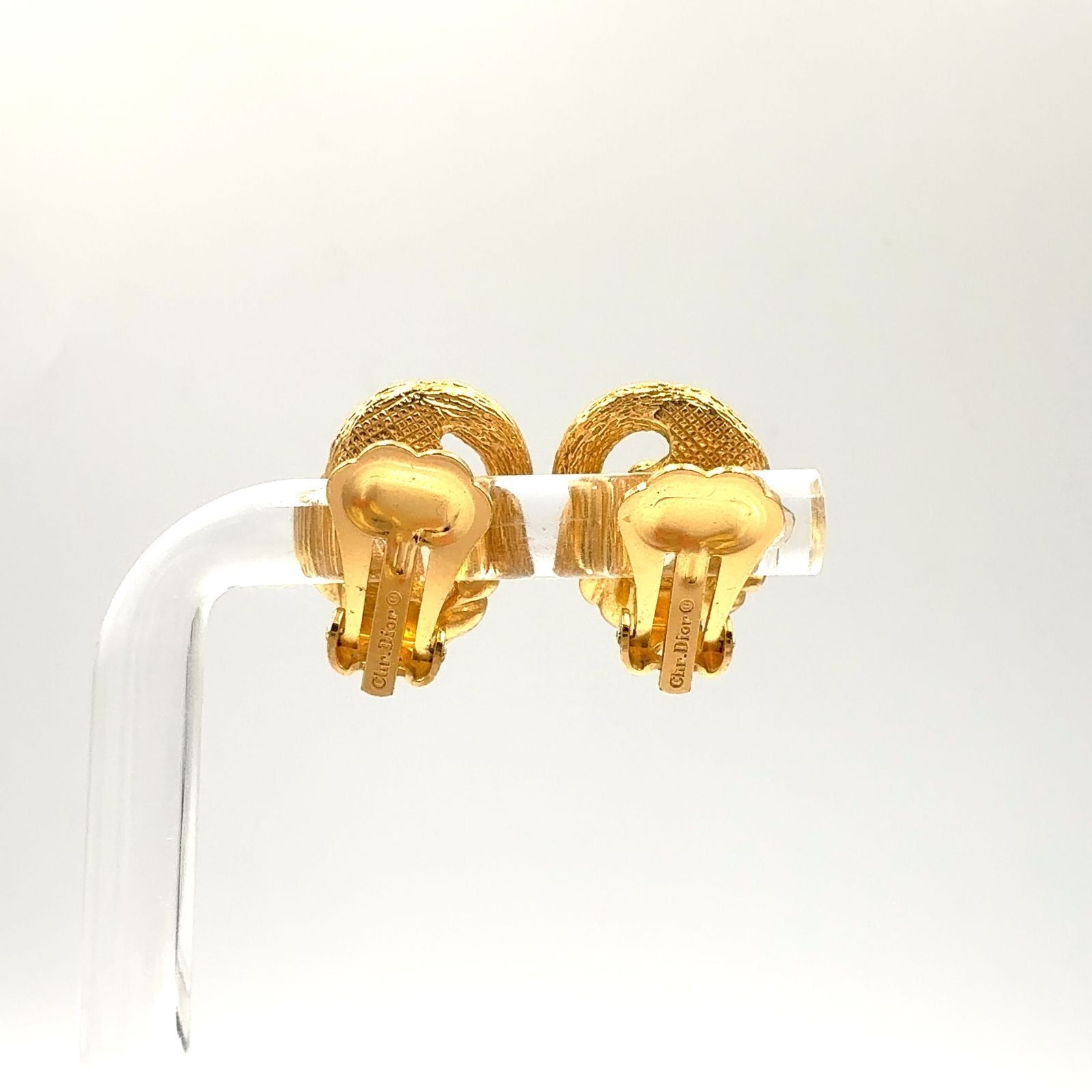 Dior Twist Gold Plated Earrings — view 3