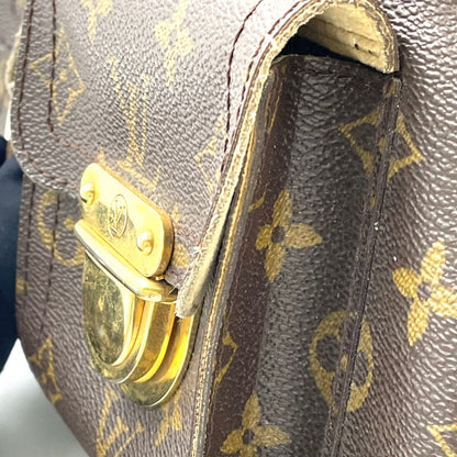 Louis Vuitton Hudson GM Monogram Leather Brown Shoulder Bag Gold — view 7