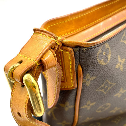 Louis Vuitton Hudson GM Monogram Leather Brown Shoulder Bag Gold — view 4