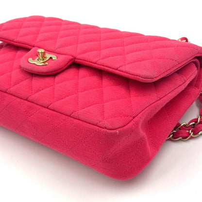 Chanel Quilted 25 Double Flap Chain Shoulder Bag Leather Cotton Gold — view 7