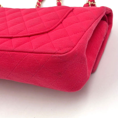 Chanel Quilted 25 Double Flap Chain Shoulder Bag Leather Cotton Gold — view 8