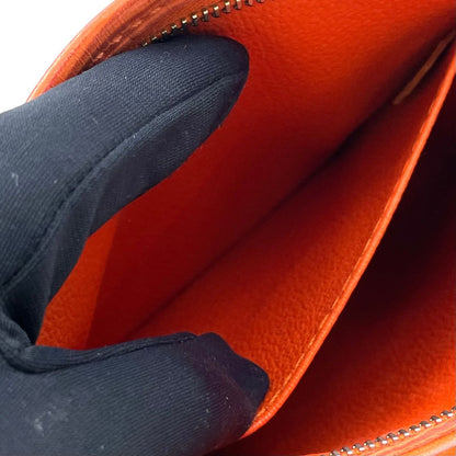 Louis Vuitton Poche Toilette Epi Leather Orange Pouch Silver — view 5