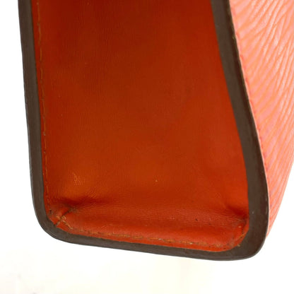Louis Vuitton Poche Toilette Epi Leather Orange Pouch Silver — view 9