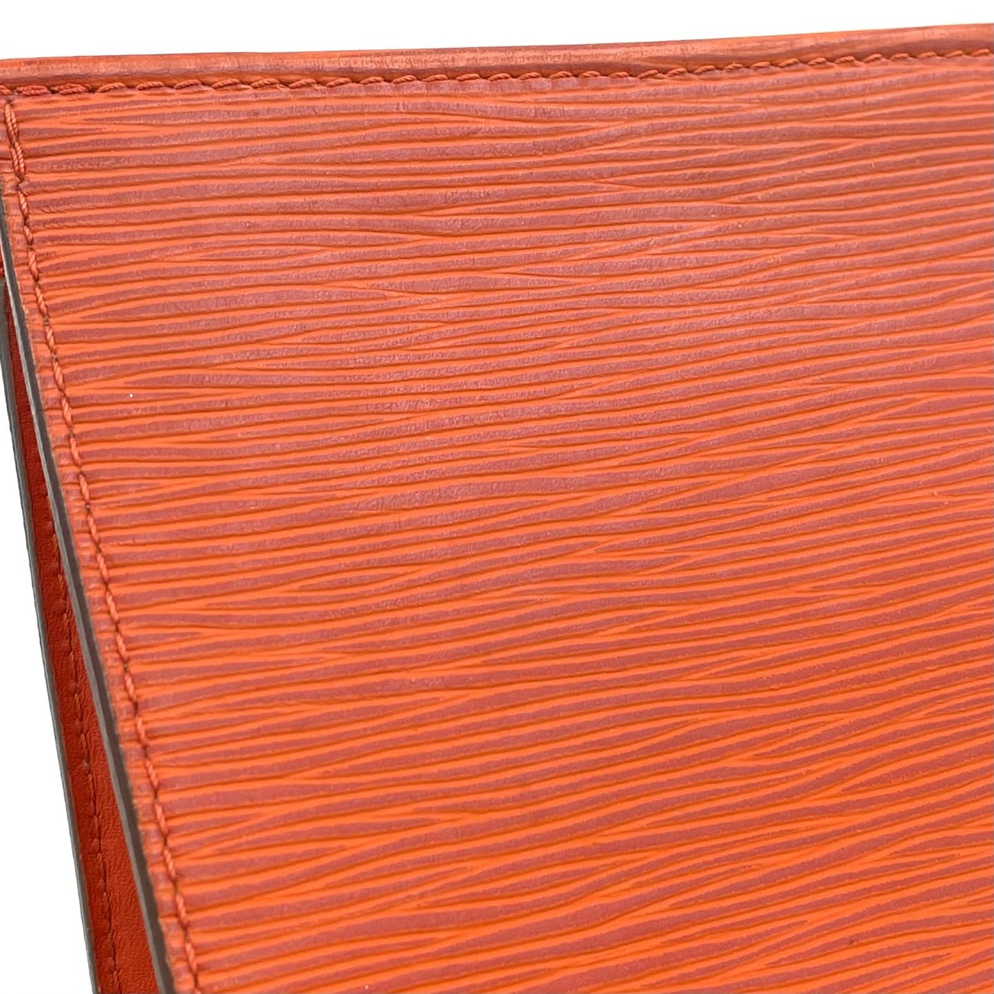 Louis Vuitton Poche Toilette Epi Leather Orange Pouch Silver — view 7