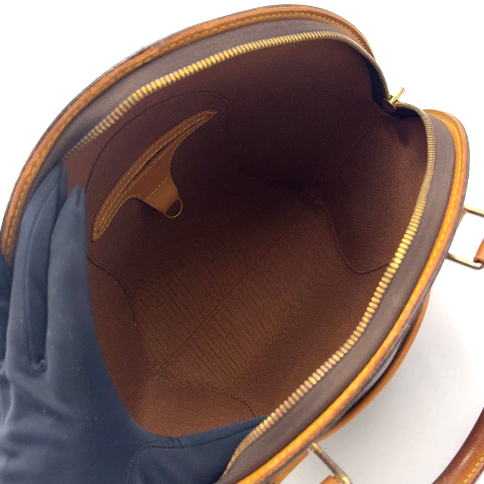 Louis Vuitton Ellipse PM Monogram Leather Brown Handbag Gold — view 4