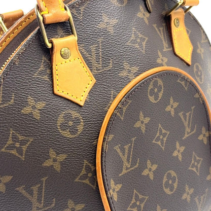 Louis Vuitton Ellipse PM Monogram Leather Brown Handbag Gold — view 9