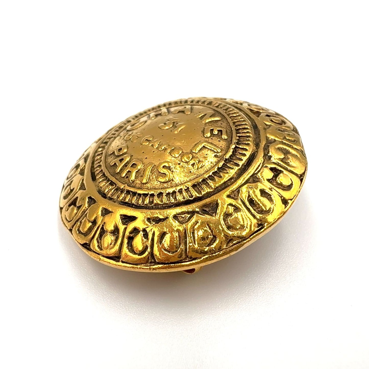 Chanel 31 Rue Cambon Gold Plated Brooch — view 8