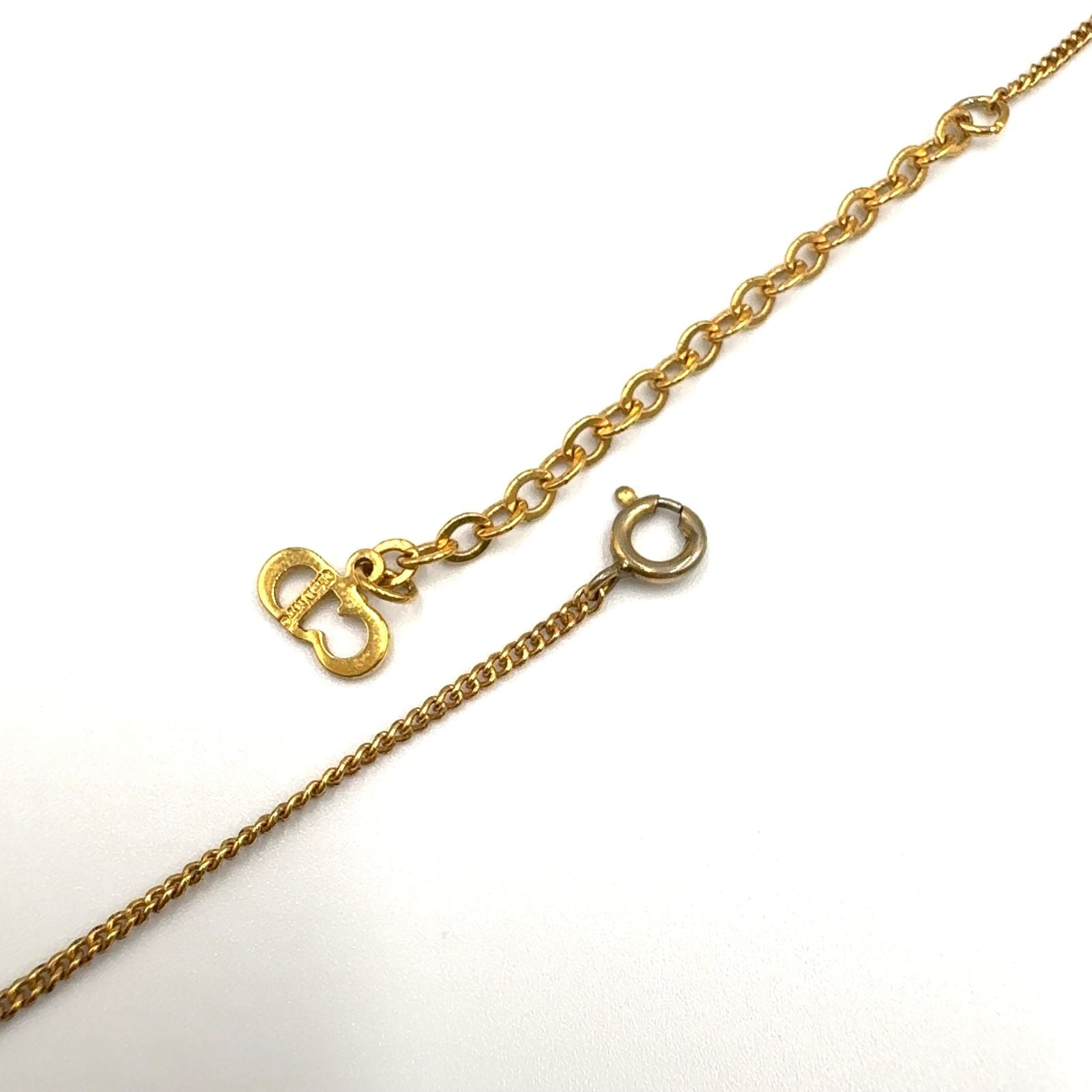 Dior CD Logo Oval Gold Plated Necklace — view 7