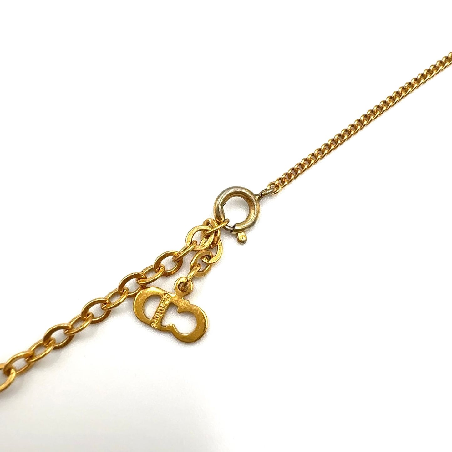 Dior CD Logo Oval Gold Plated Necklace — view 6