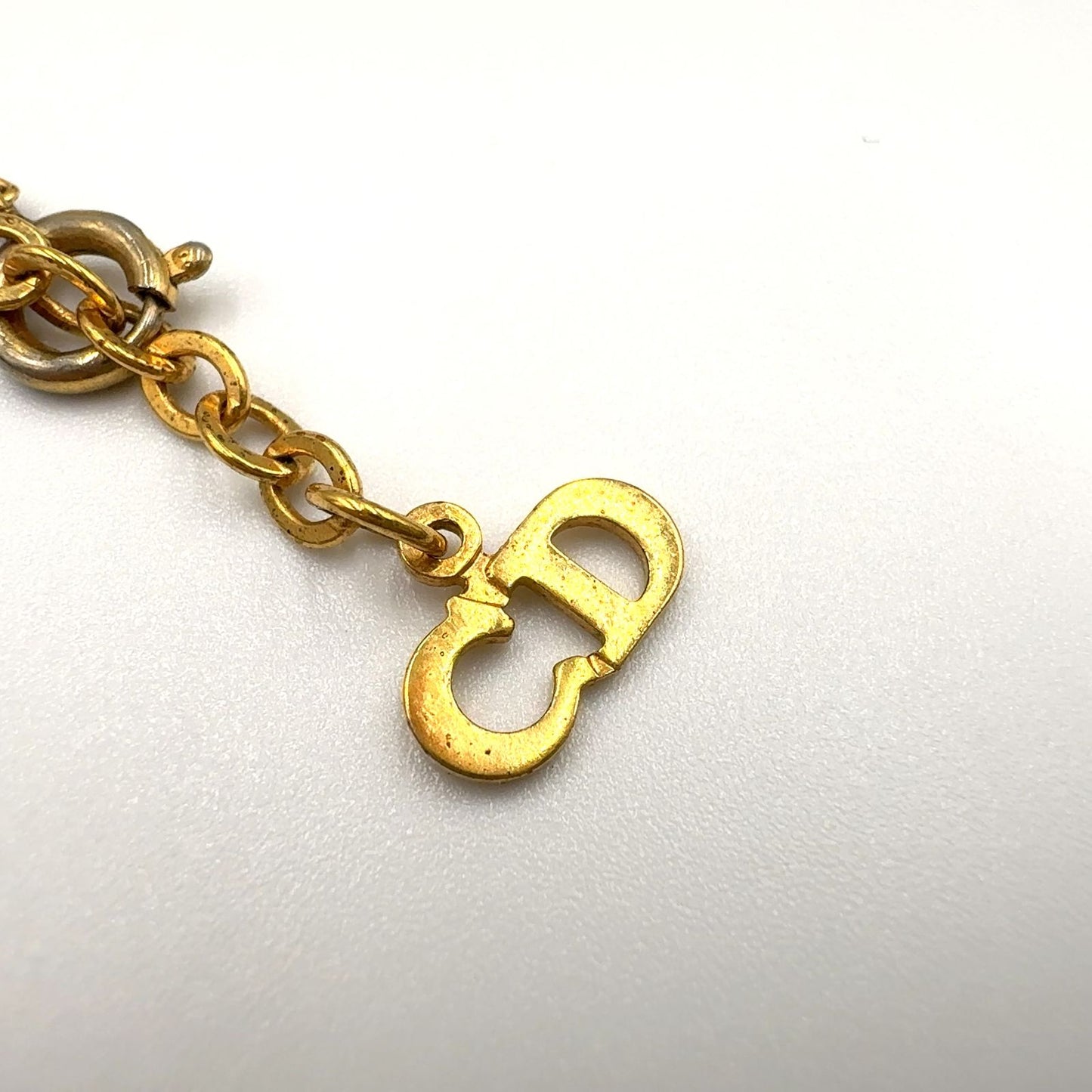 Dior CD Logo Oval Gold Plated Necklace — view 4