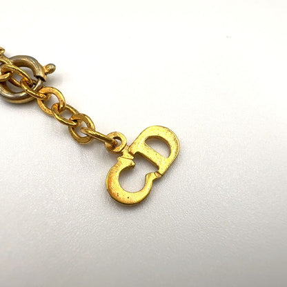 Dior CD Logo Oval Gold Plated Necklace — view 4