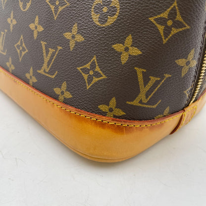Louis Vuitton Alma PM Monogram Leather Brown Light Handbag Gold — view 8