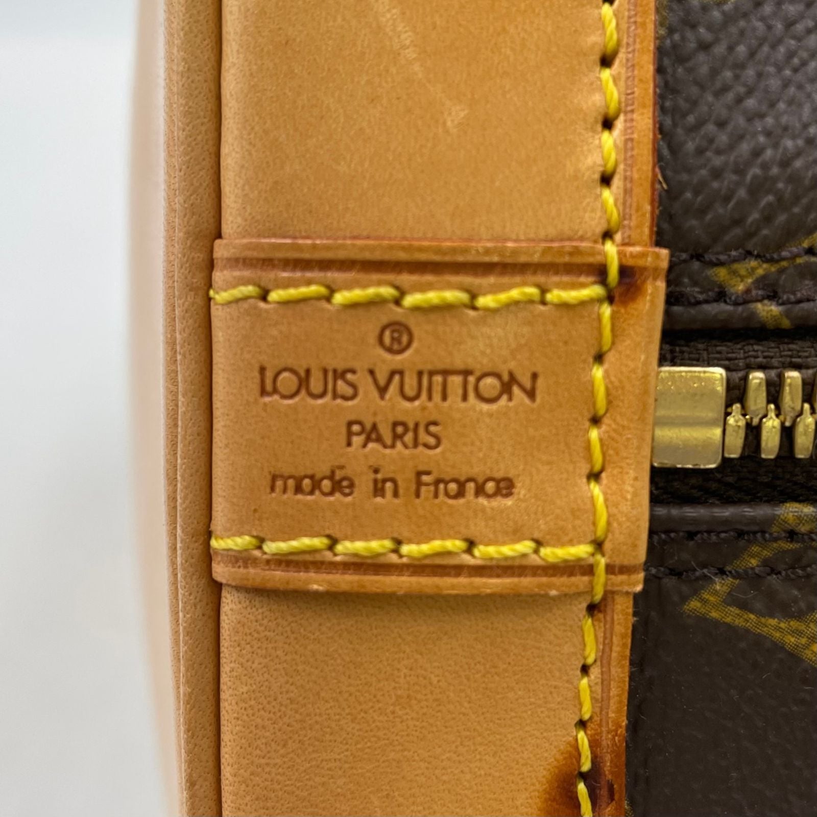 Louis Vuitton Alma PM Monogram Leather Brown Light Handbag Gold — view 3