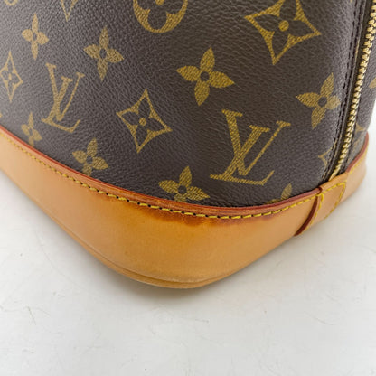 Louis Vuitton Alma PM Monogram Leather Brown Light Handbag Gold — view 6