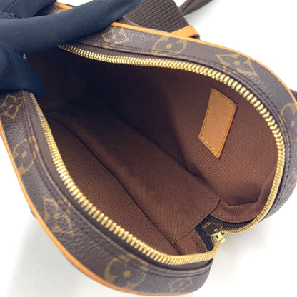 Louis Vuitton Pochette Gange Monogram Leather Brown Belt Bag Gold — view 3