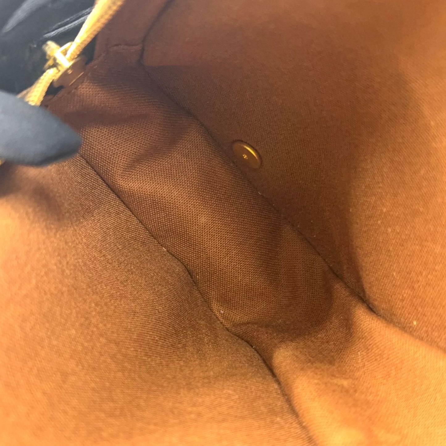 Louis Vuitton Pochette Gange Monogram Leather Brown Belt Bag Gold — view 6
