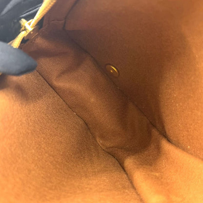 Louis Vuitton Pochette Gange Monogram Leather Brown Belt Bag Gold — view 6