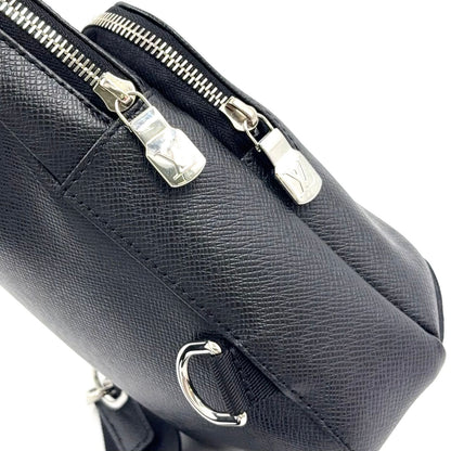 Louis Vuitton Taiga Avenue Ring Leather Black Belt Bag Silver — view 7