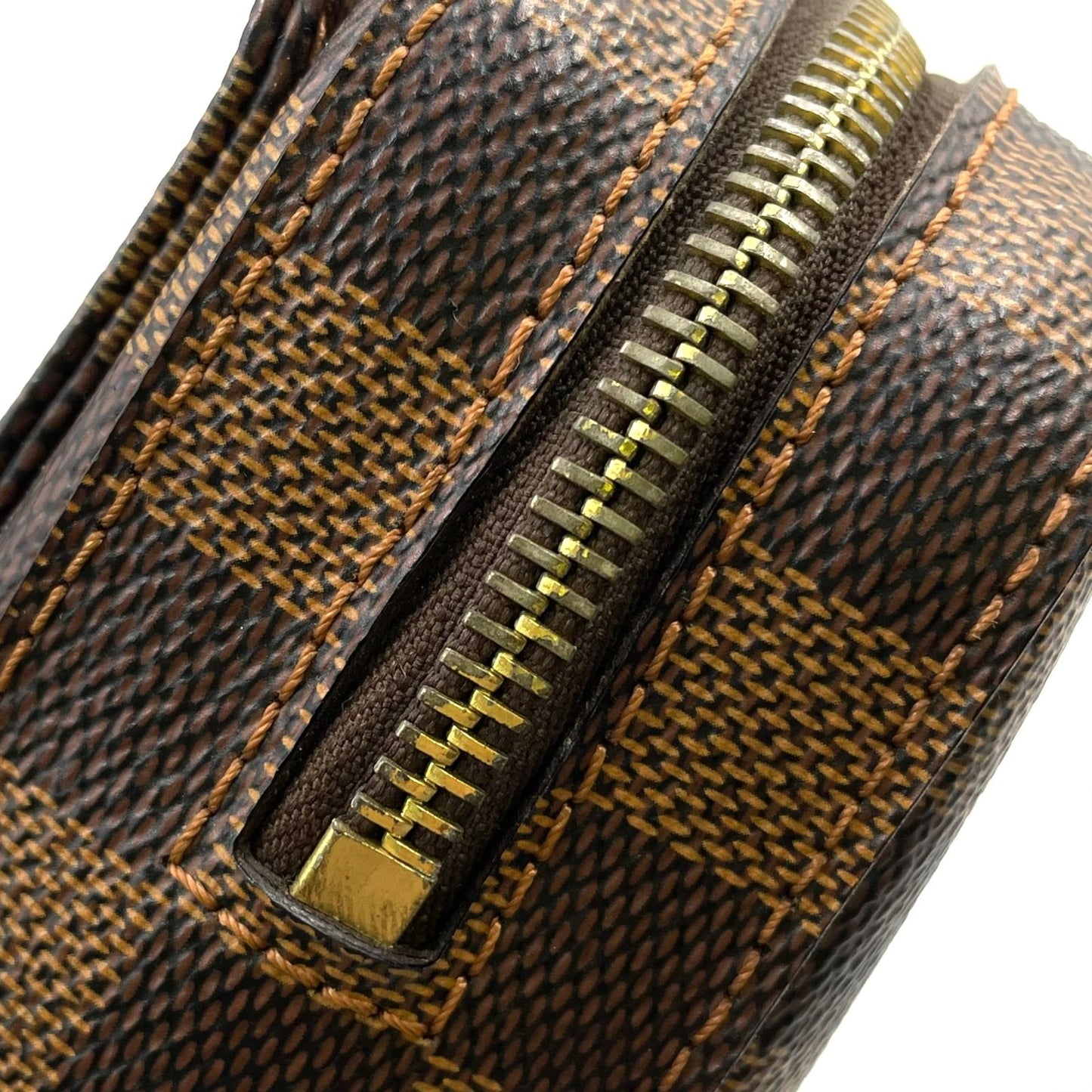 Louis Vuitton Damier Geronimos Brown Belt Bag Gold — view 6