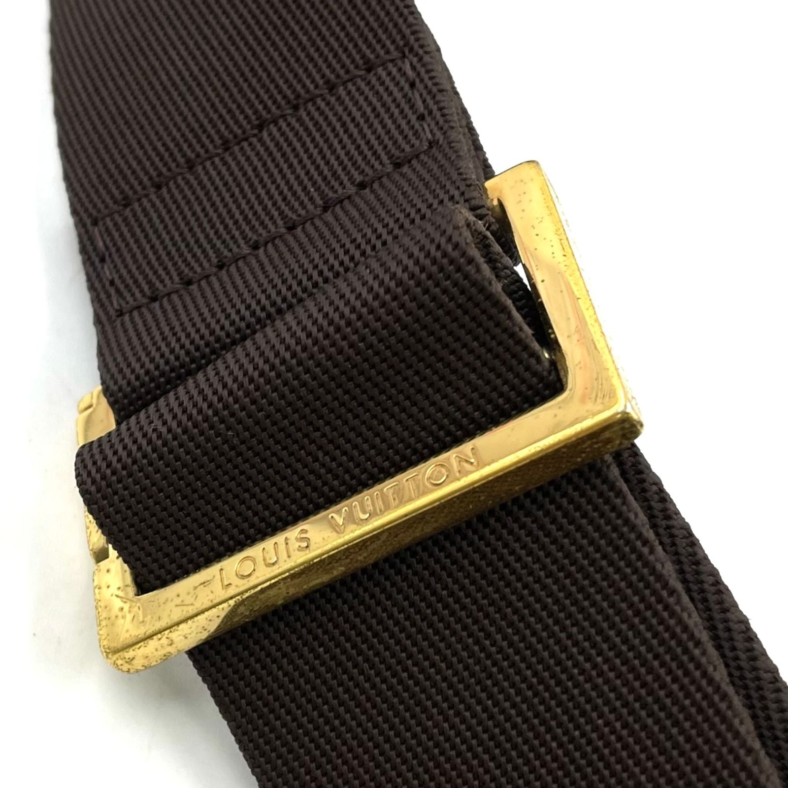 Louis Vuitton Damier Geronimos Brown Belt Bag Gold — view 9
