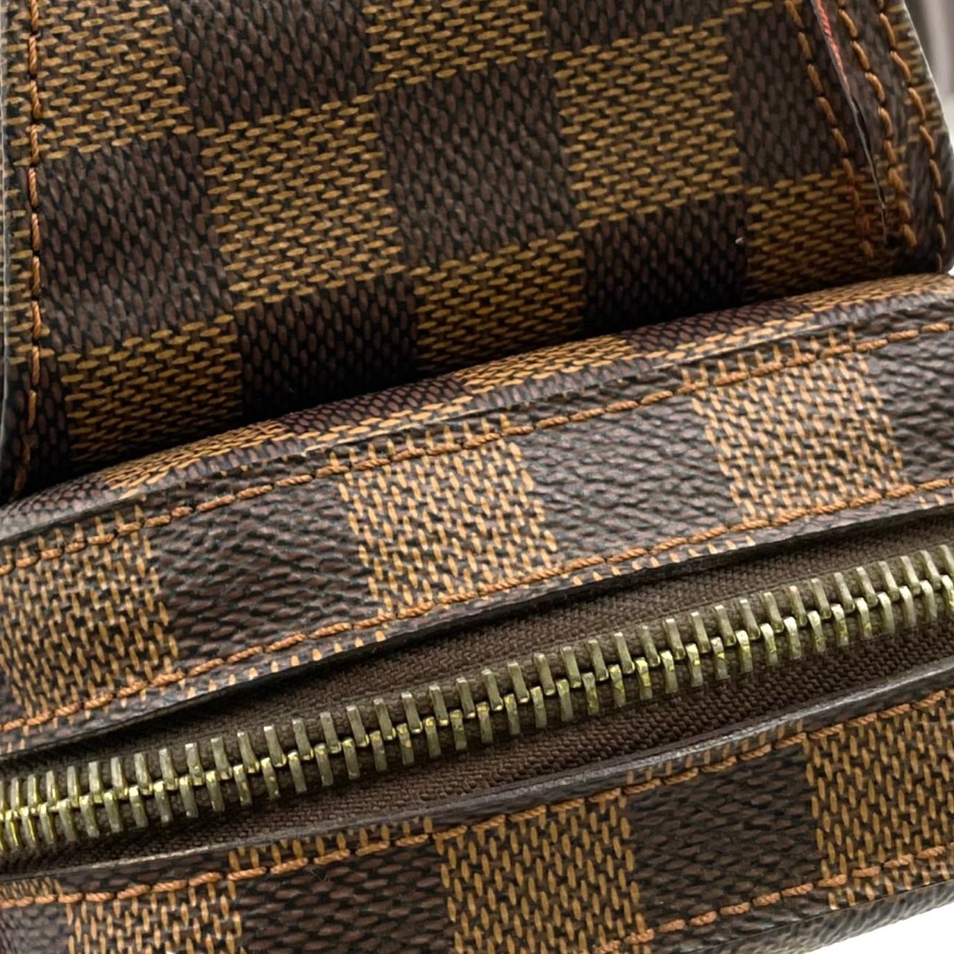 Louis Vuitton Damier Geronimos Brown Belt Bag Gold — view 5