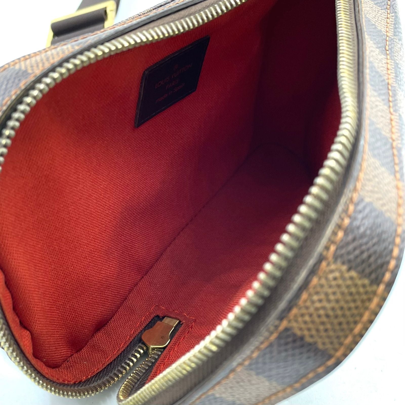 Louis Vuitton Damier Geronimos Brown Belt Bag Gold — view 3