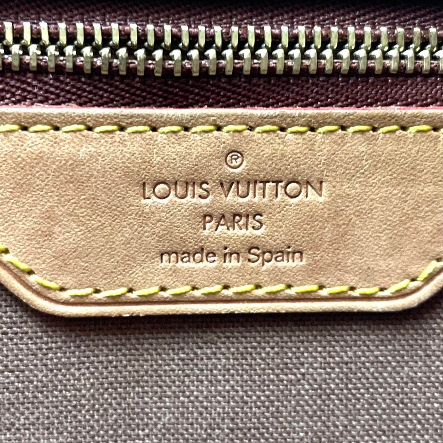 Louis Vuitton Batignolles Oriental Monogram Leather Brown Tote Gold — view 4