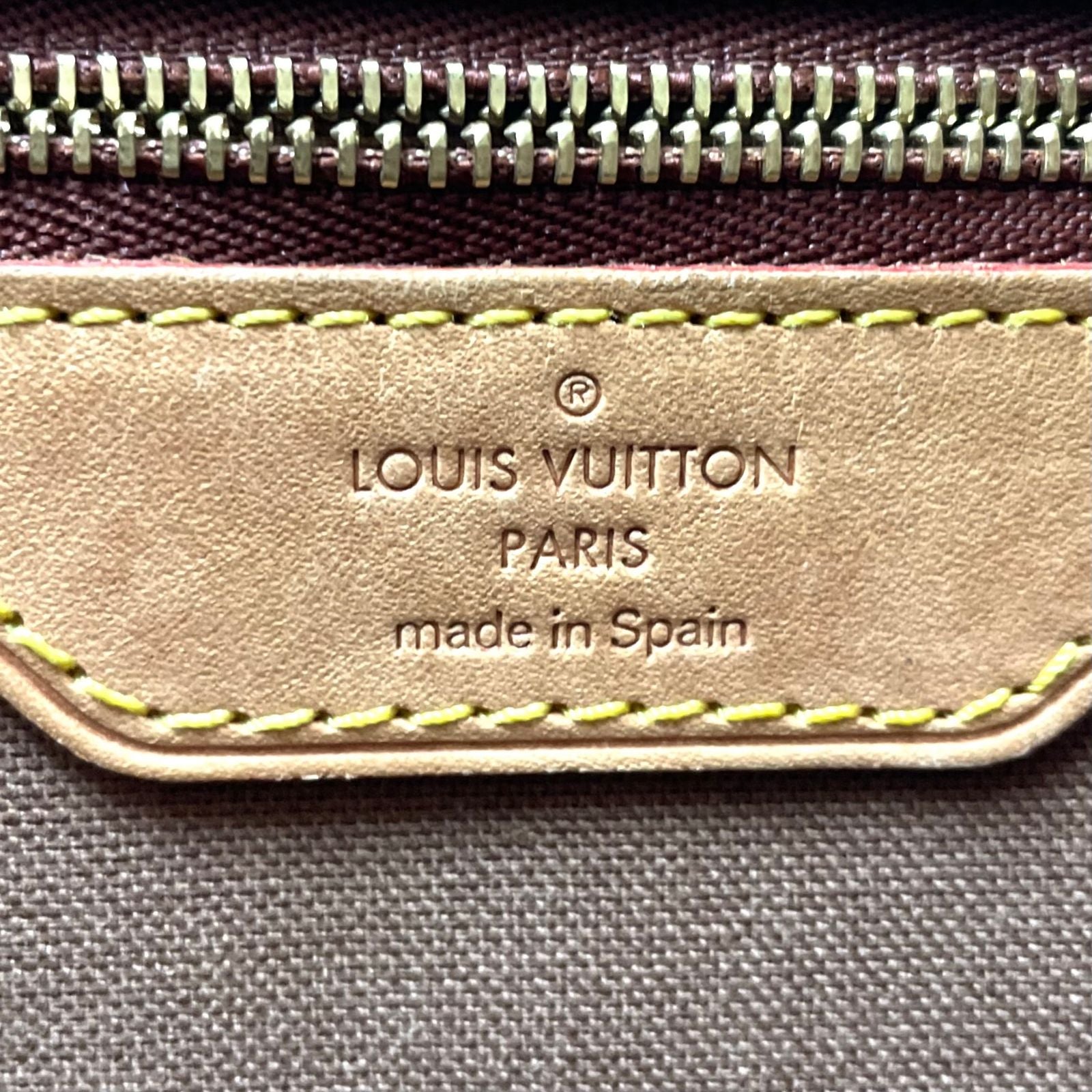 Louis Vuitton Batignolles Oriental Monogram Leather Brown Tote Gold — view 4
