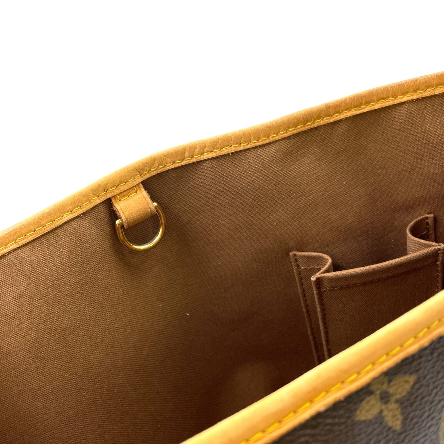 Louis Vuitton Batignolles Oriental Monogram Leather Brown Tote Gold — view 9