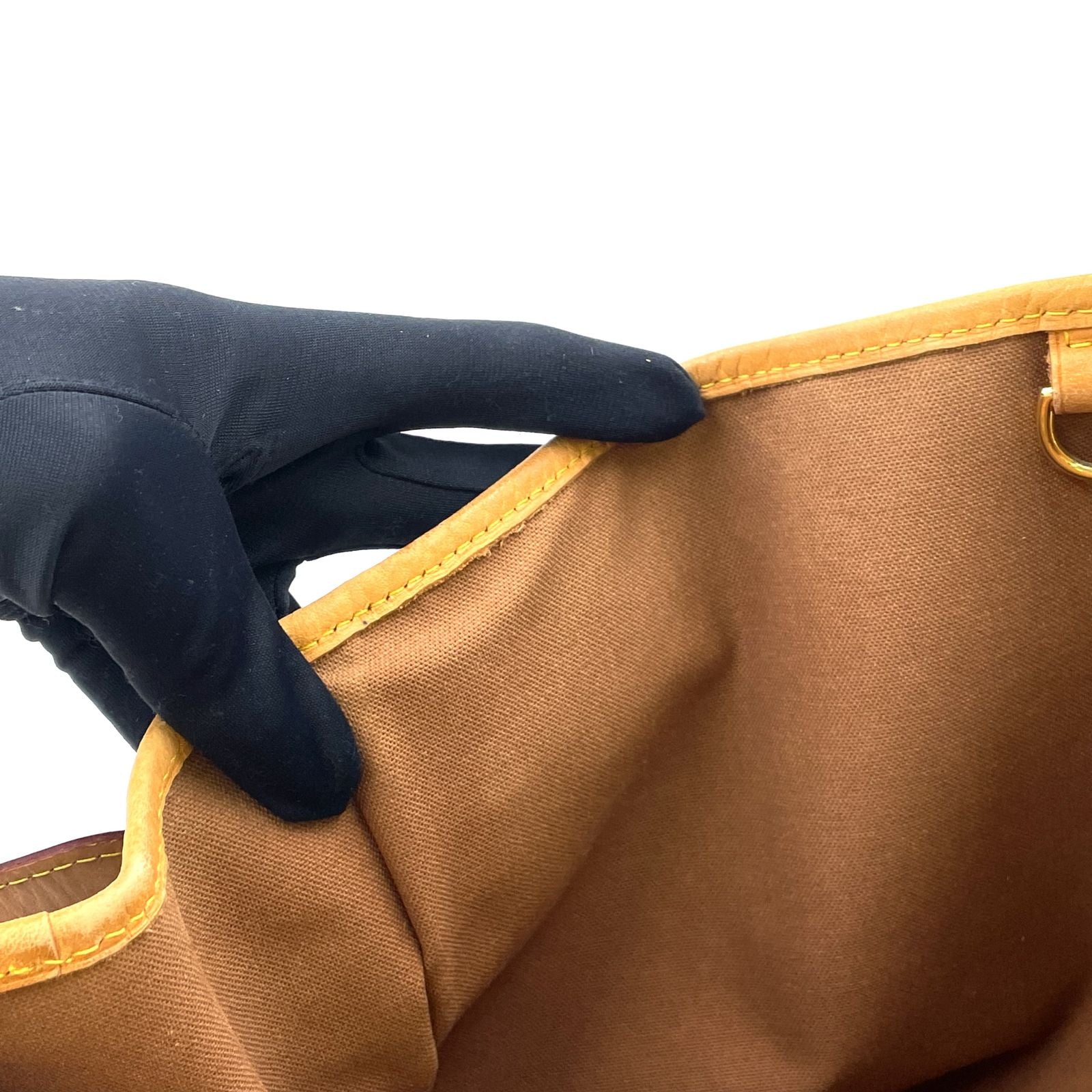 Louis Vuitton Batignolles Oriental Monogram Leather Brown Tote Gold — view 7